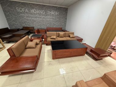 Sofa chân thuyền dáng chân vát 2 mặt HT02